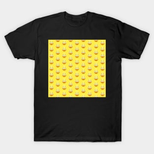 Flushed Face Emoji Pattern | Pop Art T-Shirt